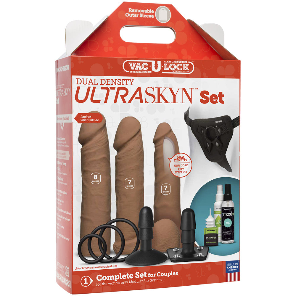 Vac-U-Lock Dual Density Ultraskyn Set Caramel | 782421073404 | Available at EroticWarehouse.com