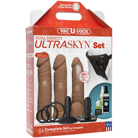 Vac-U-Lock Dual Density Ultraskyn Set Caramel | 782421073404 | Available at EroticWarehouse.com