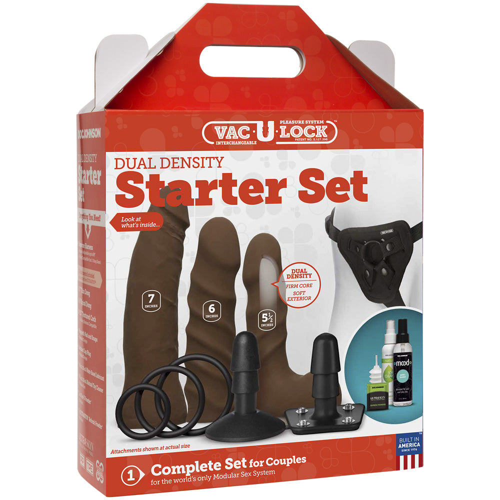 Vac-U-Lock Dual Density Starter Set Chocolate | 782421073435 | Available at EroticWarehouse.com