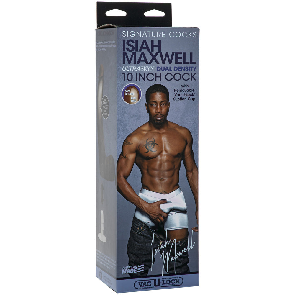 Signature Cocks Isiah Maxwell 10" Ultraskyn Cock With Removable Vac-U-Lock Suction Cup | 782421075217 | Available at EroticWarehouse.com