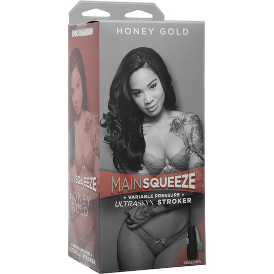 Main Squeeze Honey Gold Ultraskyn Stroker Pussy Caramel | 782421075231 | Available at EroticWarehouse.com