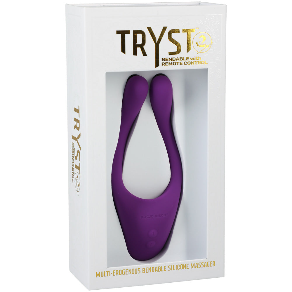 Tryst V2 Bendable Multi Erogenous Zone Massager With Remote Purple | 782421075873 | Available at EroticWarehouse.com