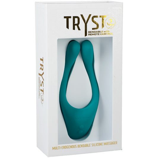 Tryst V2 Bendable Multi Erogenous Zone Massager With Remote Teal | 782421075897 | Available at EroticWarehouse.com