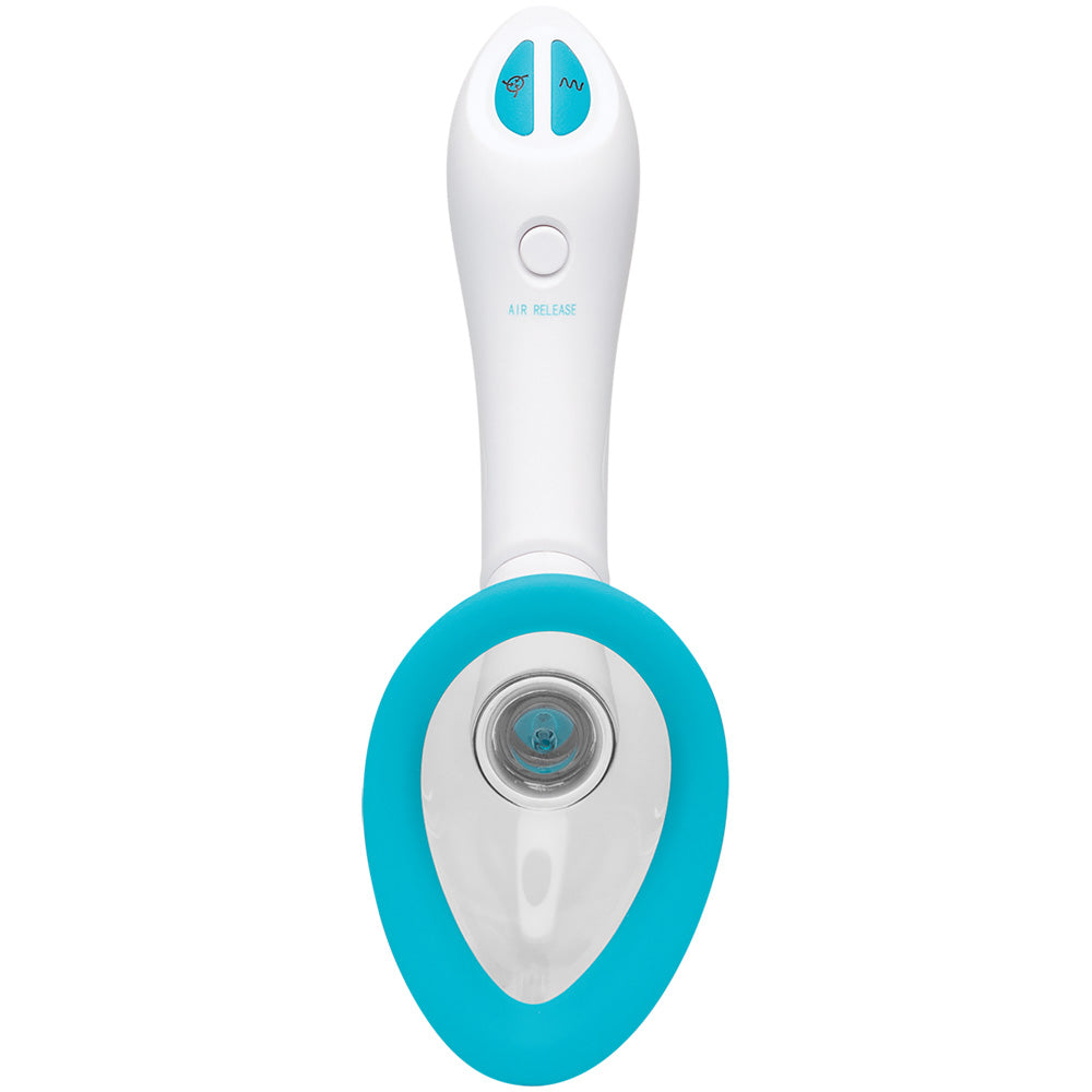 Bloom Intimate Body Pump Automatic Vibrating Rechargeable Sky Blue/White | 782421077730 | Available at EroticWarehouse.com