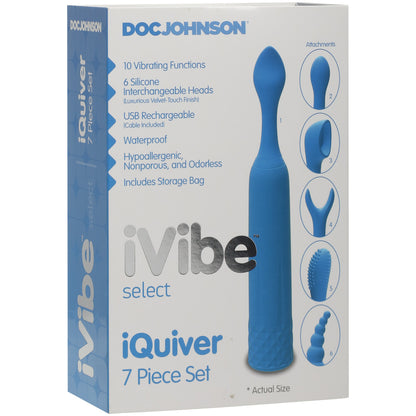 Ivibe Select Iquiver 7 Piece Set Periwinkle | 782421077839 | Available at EroticWarehouse.com