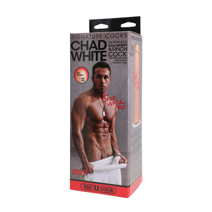 Signature Cocks Chad White 8.5" Ultraskyn Cock With Removable Vac-U-Lock Suction Cup | 782421077853 | Available at EroticWarehouse.com