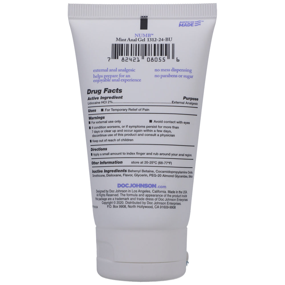 Intimate Enhancements Numb Anal Gel Mint | 782421080563 | Available at EroticWarehouse.com