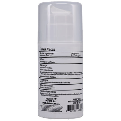 A-Play Anal Desensitizing Lubricant Gel Formula 3.4 Oz. | 782421080716 | Available at EroticWarehouse.com