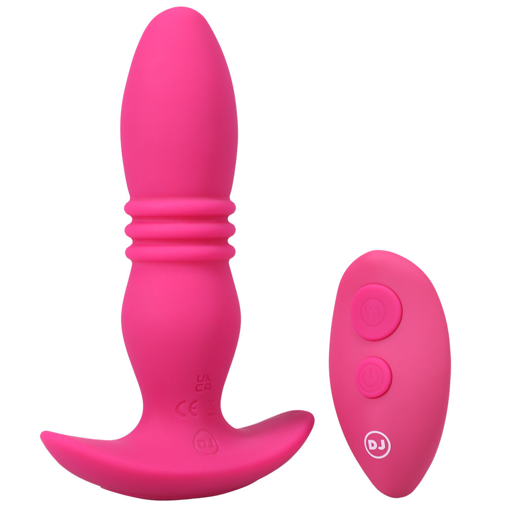 A-Play Rise Rechargeable Silicone Anal Plug With Remote Pink | 782421081270 | Available at EroticWarehouse.com