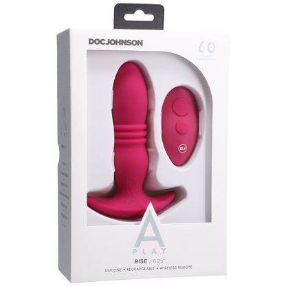 A-Play Rise Rechargeable Silicone Anal Plug With Remote Pink | 782421081270 | Available at EroticWarehouse.com