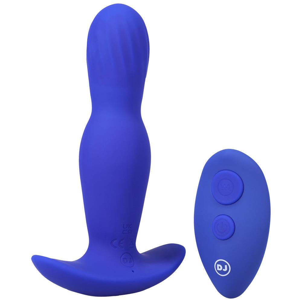 A-Play Expander Rechargeable Silicone Anal Plug With Remote Royal Blue | 782421081294 | Available at EroticWarehouse.com