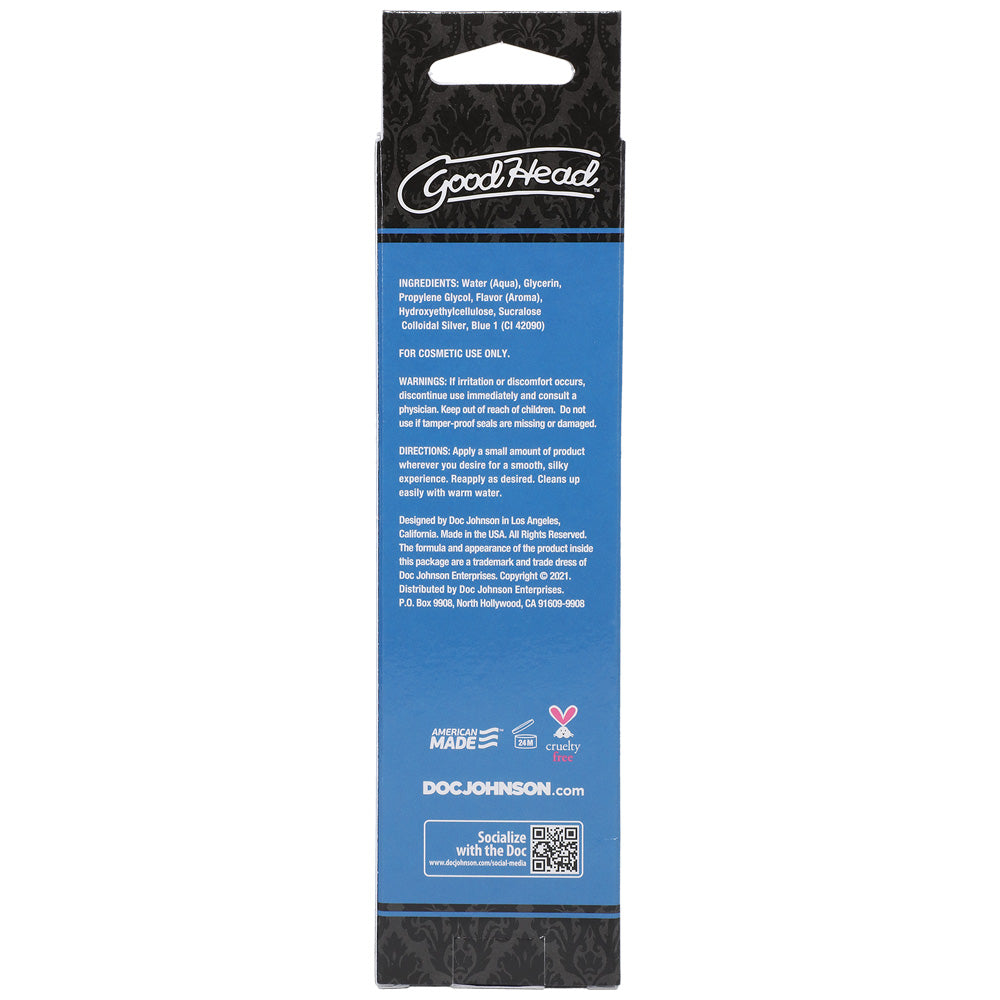 Goodhead Slick Head Glide Blue Raspberry 4 oz. | 782421081539 | Available at EroticWarehouse.com