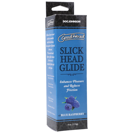 Goodhead Slick Head Glide Blue Raspberry 4 oz. | 782421081539 | Available at EroticWarehouse.com