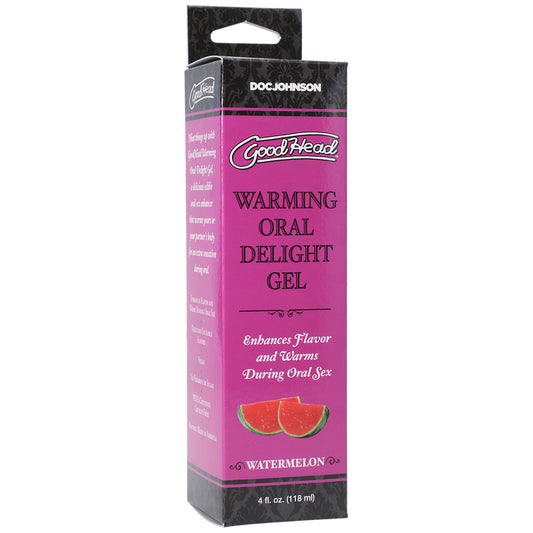 Goodhead Warming Oral Delight Gel Watermelon 4 oz. | 782421081737 | Available at EroticWarehouse.com