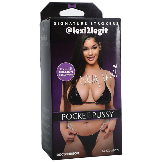 Signature Strokers Girls Of Social Media @Lexi2Legit Ultraskyn Pocket Pussy Caramel | 782421081980 | Available at EroticWarehouse.com