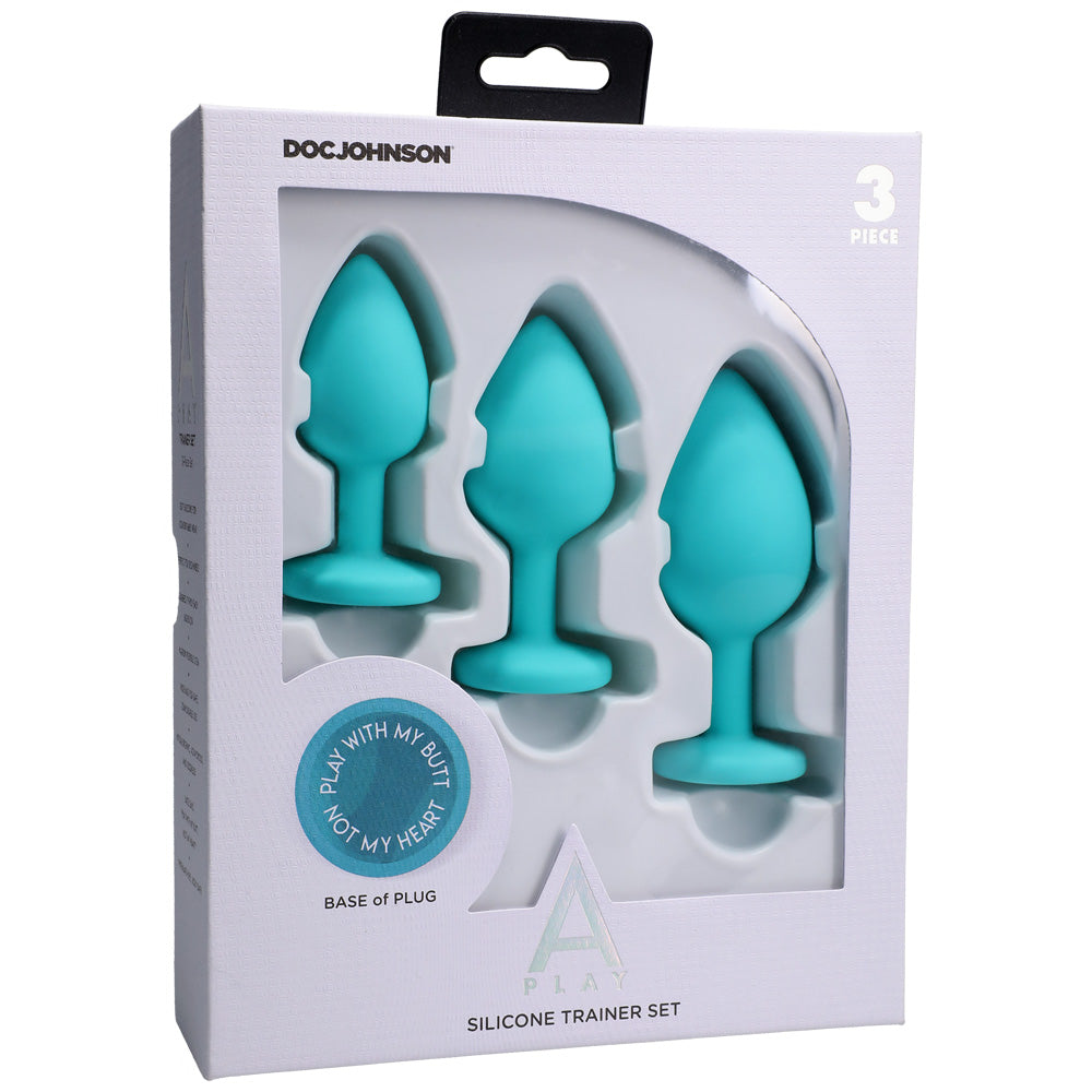 A-Play Silicone Trainer Set 3 Piece Teal | 782421082147 | Available at EroticWarehouse.com