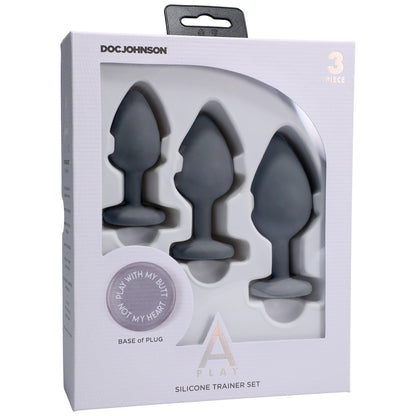 A-Play Silicone Trainer Set 3 Piece Grey | 782421082154 | Available at EroticWarehouse.com