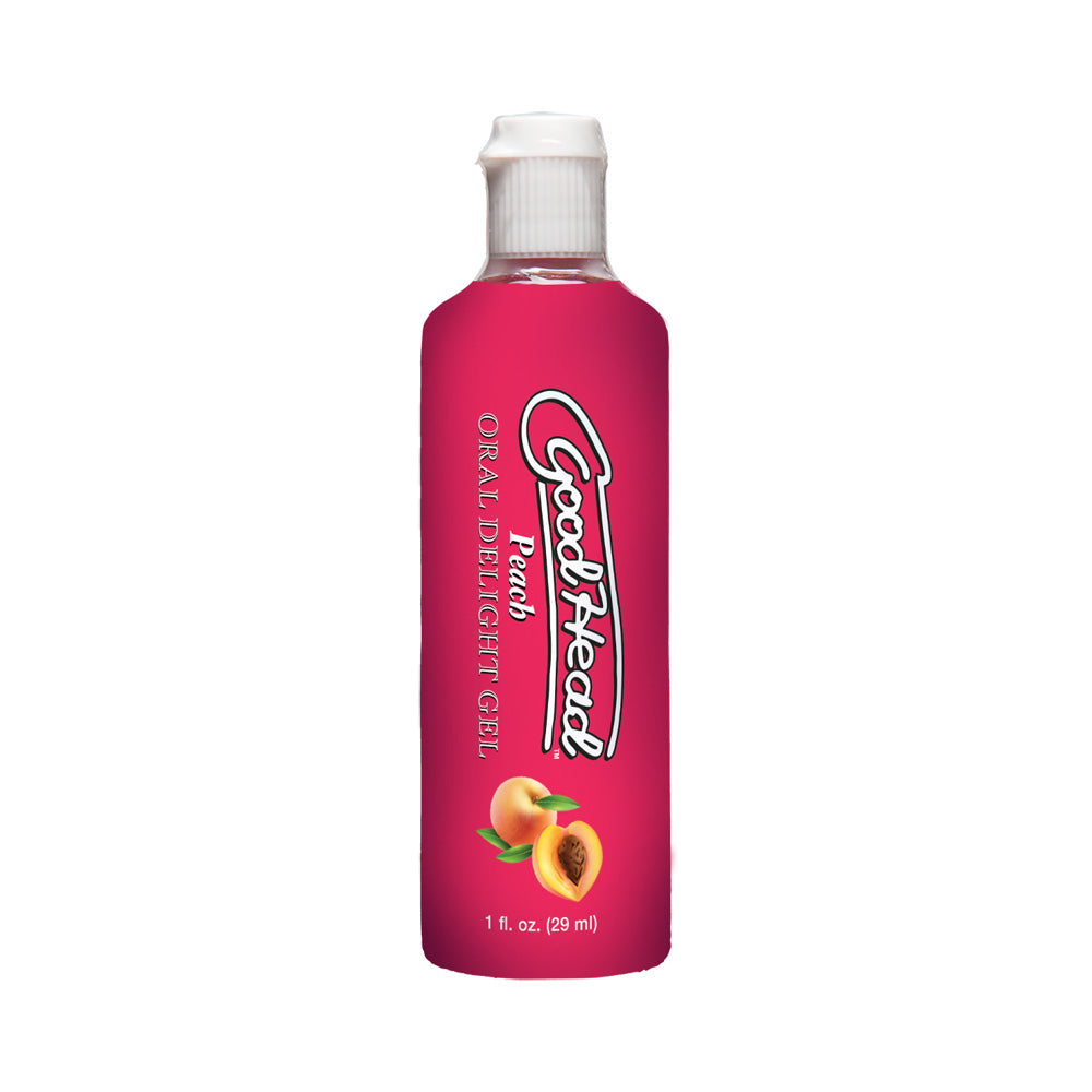 Goodhead Oral Delight Gel Peach 1 oz. | 782421082475 | Available at EroticWarehouse.com
