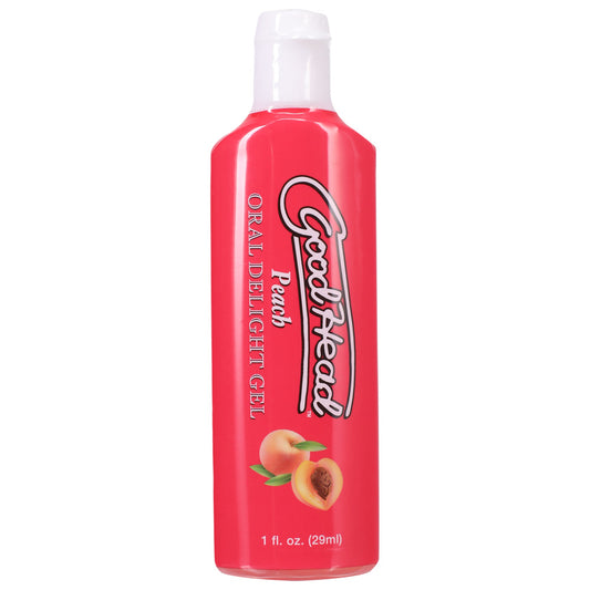 Goodhead Oral Delight Gel Peach 1 oz. | 782421082475 | Available at EroticWarehouse.com