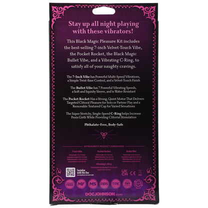 Black Magic Pleasure Kit Black | 782421082499 | Available at EroticWarehouse.com