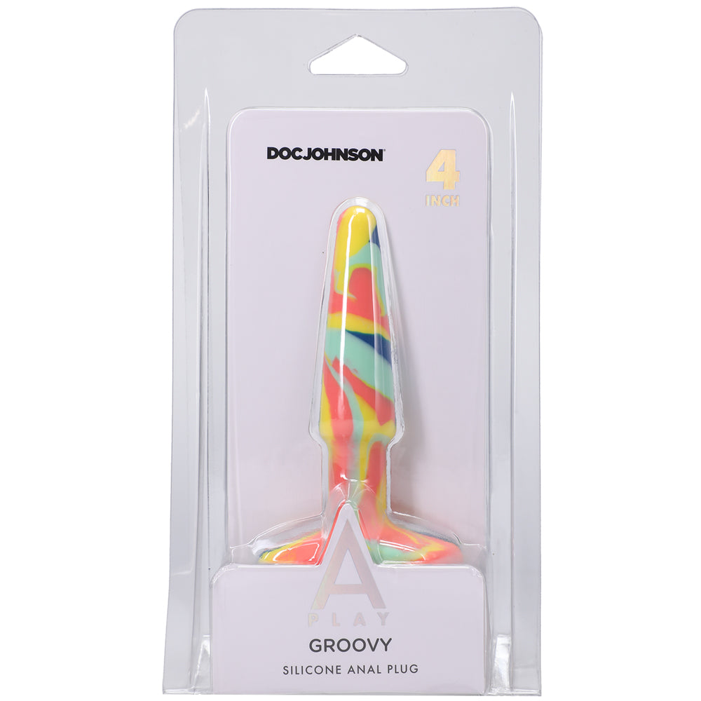 A-Play Groovy Silicone Anal Plug 4" Sunrise | 782421083304 | Available at EroticWarehouse.com