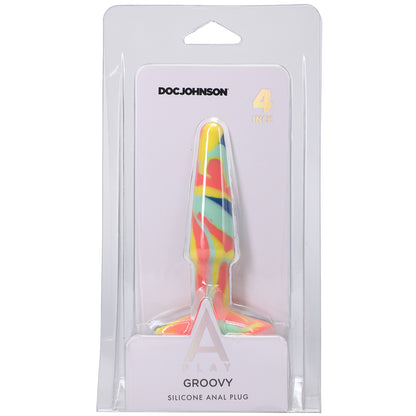 A-Play Groovy Silicone Anal Plug 4" Sunrise | 782421083304 | Available at EroticWarehouse.com