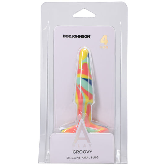 A-Play Groovy Silicone Anal Plug 4" Sunrise | 782421083304 | Available at EroticWarehouse.com