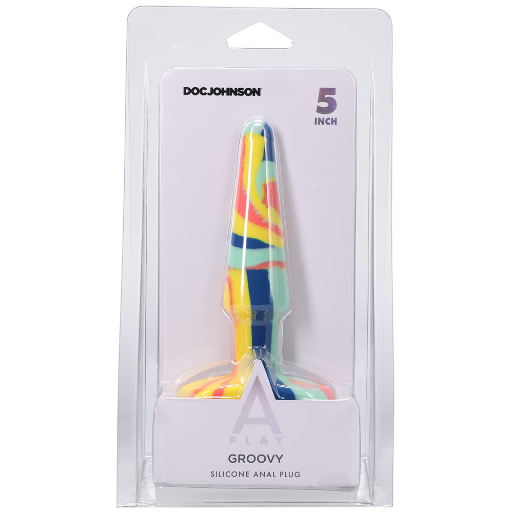 A-Play Groovy Silicone Anal Plug 5" Sunrise | 782421083311 | Available at EroticWarehouse.com