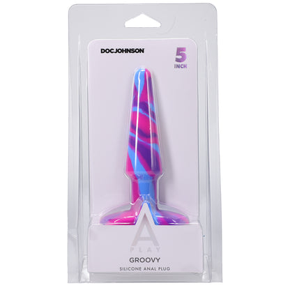 A-Play Groovy Silicone Anal Plug 5" Berry | 782421083335 | Available at EroticWarehouse.com