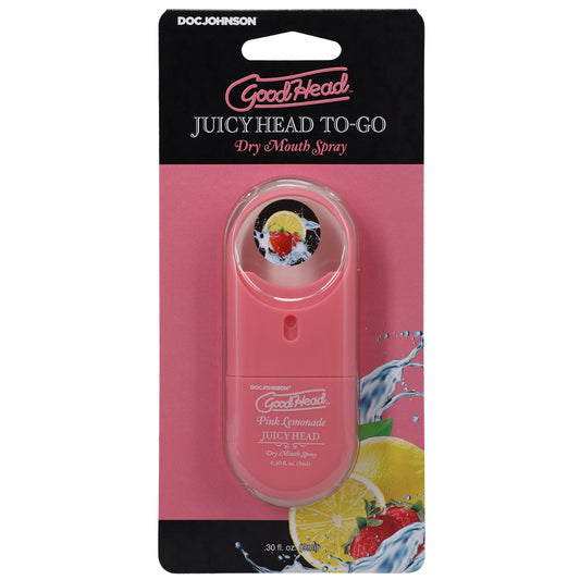 Goodhead Juicy Head Dry Mouth Spray To-Go Pink Lemonade .30 fl oz | 782421083847 | Available at EroticWarehouse.com