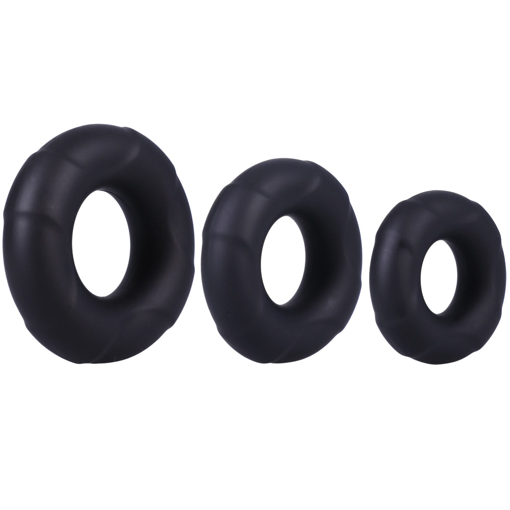C-Ring Set In A Bag Black | 782421084585 | Available at EroticWarehouse.com