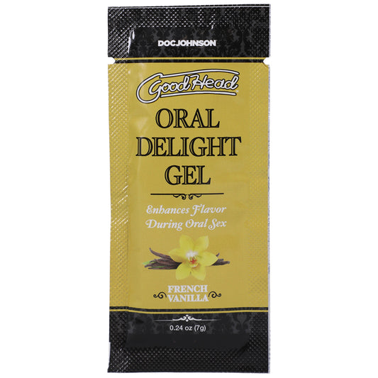 Goodhead Oral Delight Gel French Vanilla 48 Pieces 0.24 oz. | 782421085803 | Available at EroticWarehouse.com