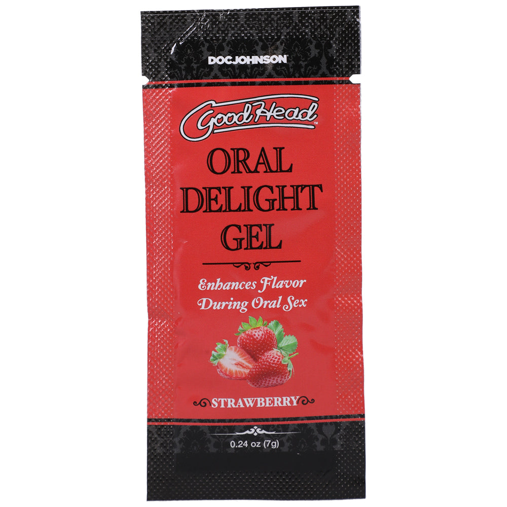 Goodhead Oral Delight Gel Strawberry 48 Pieces 0.24 oz. | 782421085865 | Available at EroticWarehouse.com