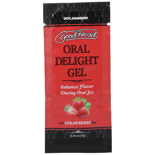 Goodhead Oral Delight Gel Strawberry 48 Pieces 0.24 oz. | 782421085865 | Available at EroticWarehouse.com
