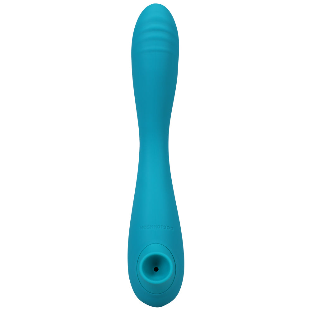 This Product Sucks Sucking Clitoral Stimulator With Bendable G-Spot Vibrator Rechargeable Teal | 782421086572 | Available at EroticWarehouse.com