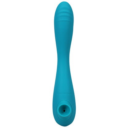 This Product Sucks Sucking Clitoral Stimulator With Bendable G-Spot Vibrator Rechargeable Teal | 782421086572 | Available at EroticWarehouse.com
