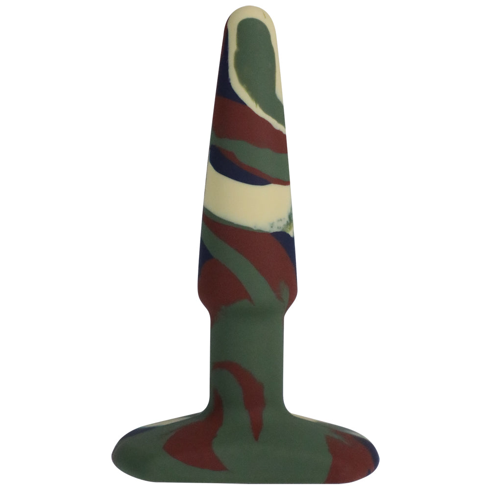 A-Play Groovy Silicone Anal Plug 4" Camouflage | 782421086633 | Available at EroticWarehouse.com