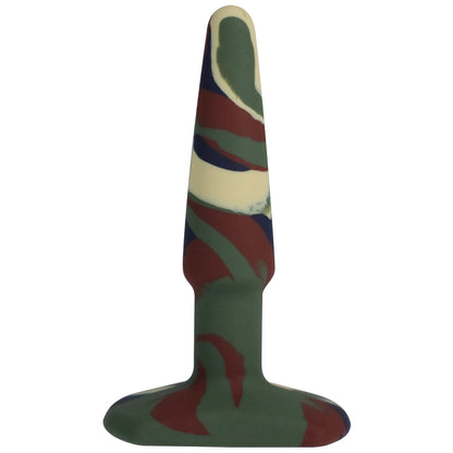 A-Play Groovy Silicone Anal Plug 4" Camouflage | 782421086633 | Available at EroticWarehouse.com