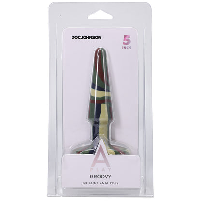 A-Play Groovy Silicone Anal Plug 5" Camouflage | 782421086640 | Available at EroticWarehouse.com