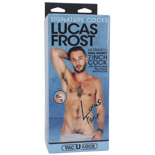 Signature Cocks Lucas Frost 7" Ultraskyn Cock With Removable Vac-U-Lock Suction Cup Vanilla | 782421087067 | Available at EroticWarehouse.com