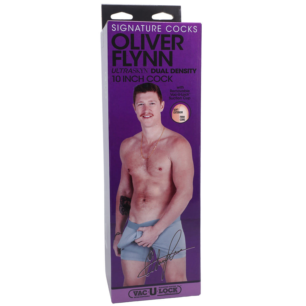 Signature Cocks Oliver Flynn 10" Ultraskyn Cock With Removable Vac-U-Lock Suction Cup Vanilla | 782421087074 | Available at EroticWarehouse.com
