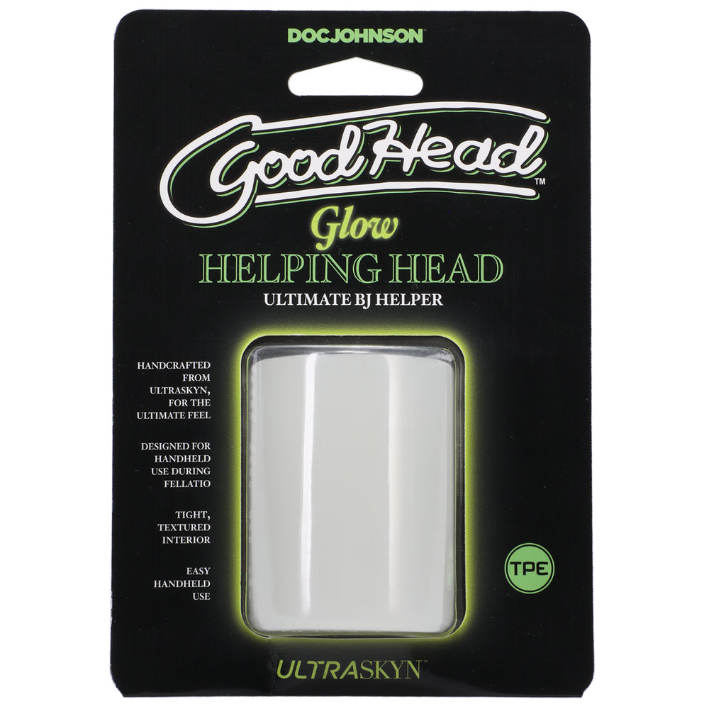 Goodhead Glow Helping Head Frost Green Glow | 782421087395 | Available at EroticWarehouse.com