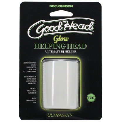 Goodhead Glow Helping Head Frost Green Glow | 782421087395 | Available at EroticWarehouse.com