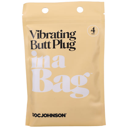 Vibrating Butt Plug In A Bag 4" Black | 782421087579 | Available at EroticWarehouse.com