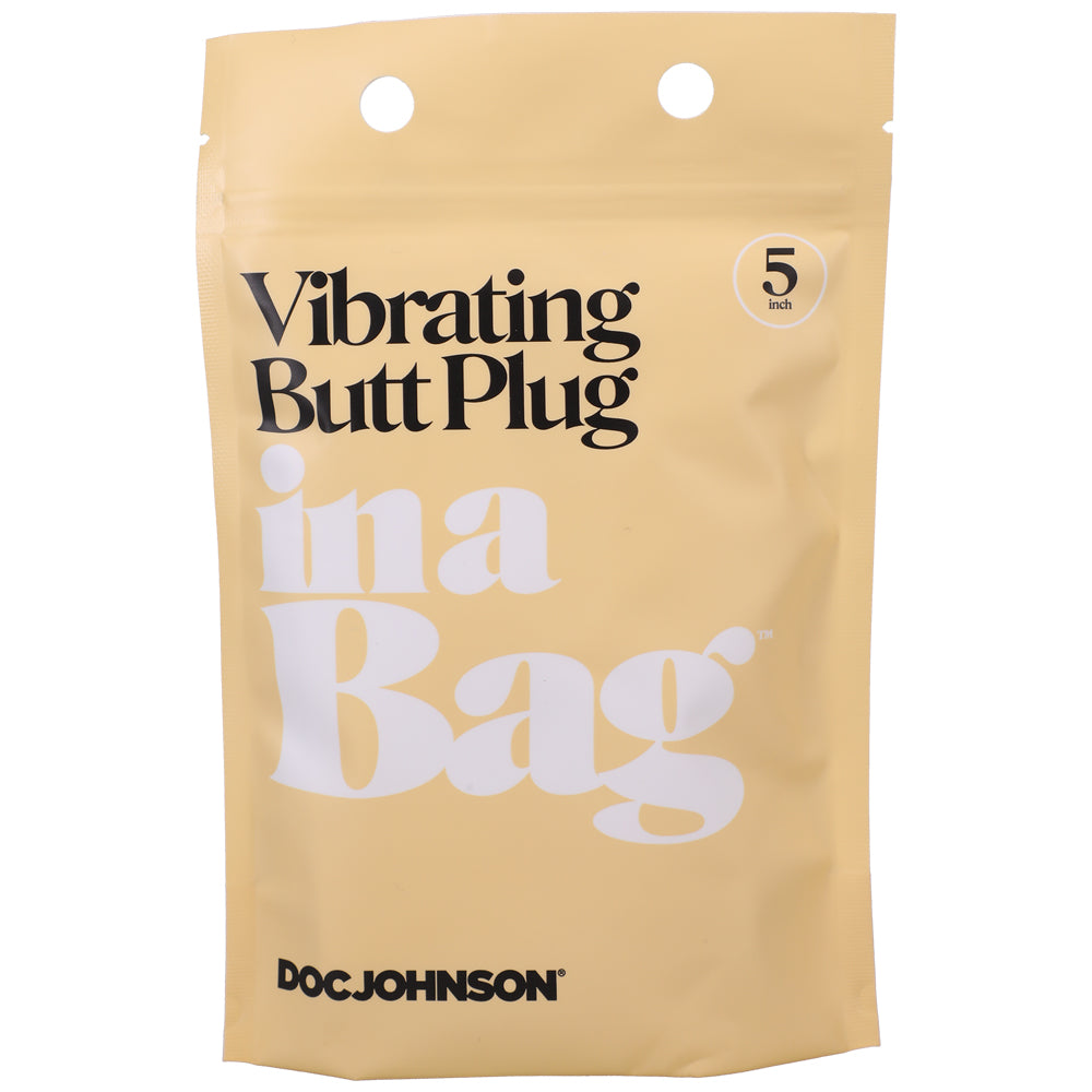 Vibrating Butt Plug In A Bag 5" Black | 782421087586 | Available at EroticWarehouse.com