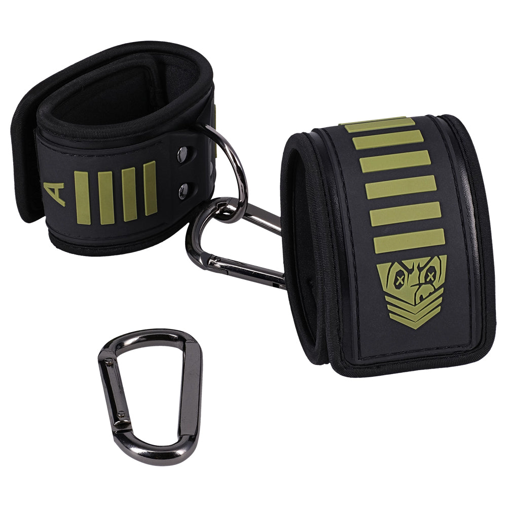 Fort Troff Tactical Ankle Cuffs Black/Green | 782421088156 | Available at EroticWarehouse.com