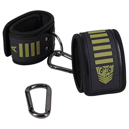 Fort Troff Tactical Ankle Cuffs Black/Green | 782421088156 | Available at EroticWarehouse.com