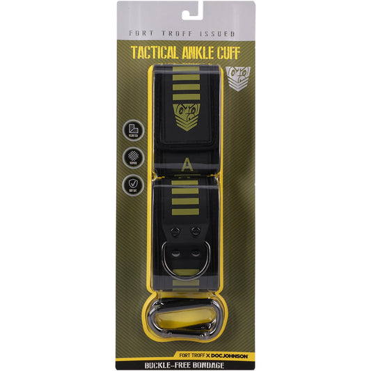 Fort Troff Tactical Ankle Cuffs Black/Green | 782421088156 | Available at EroticWarehouse.com