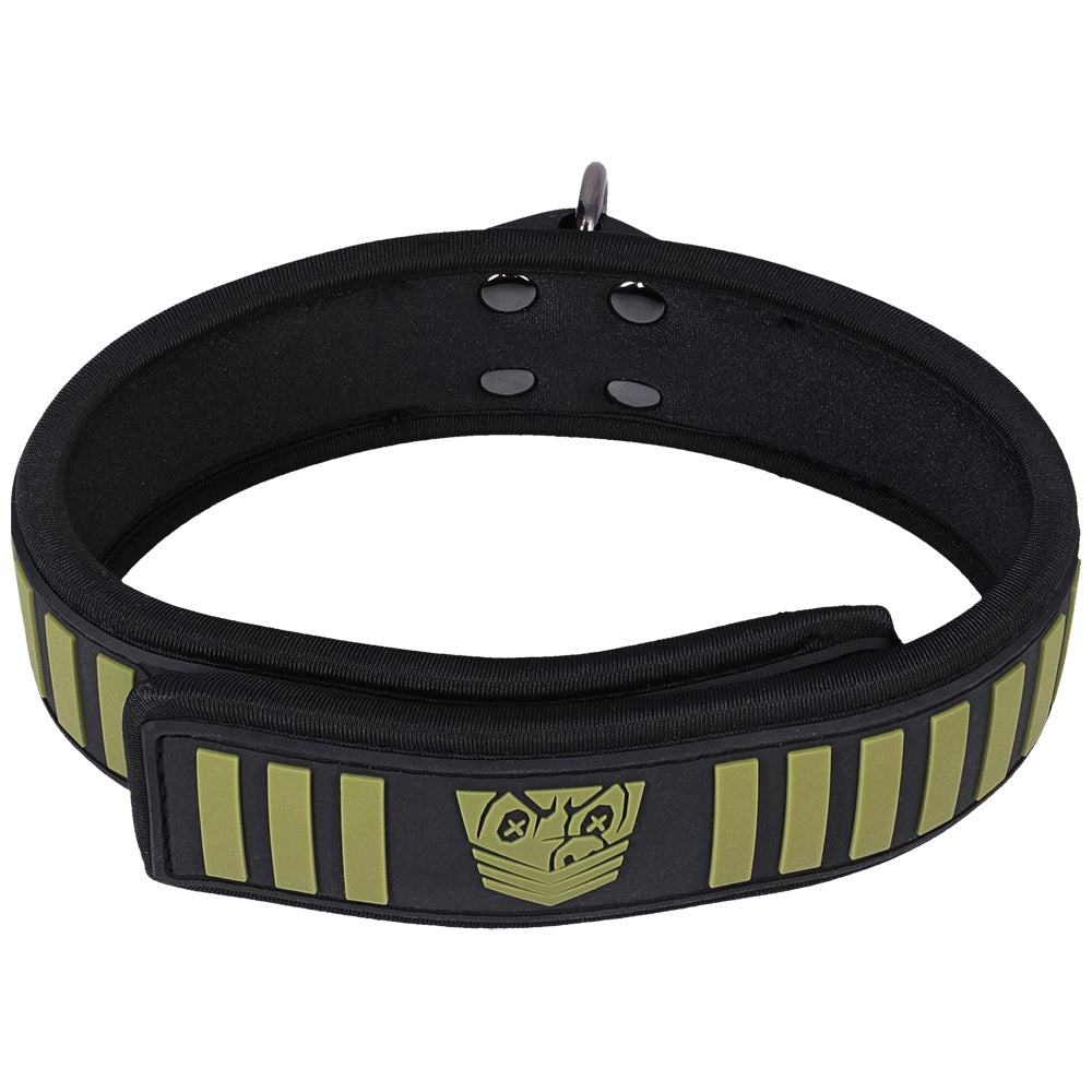 Fort Troff Tactical Collar & Leash Black/Green | 782421088163 | Available at EroticWarehouse.com