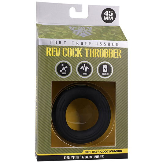 Fort Troff Rev Cock Throbber Black | 782421088347 | Available at EroticWarehouse.com